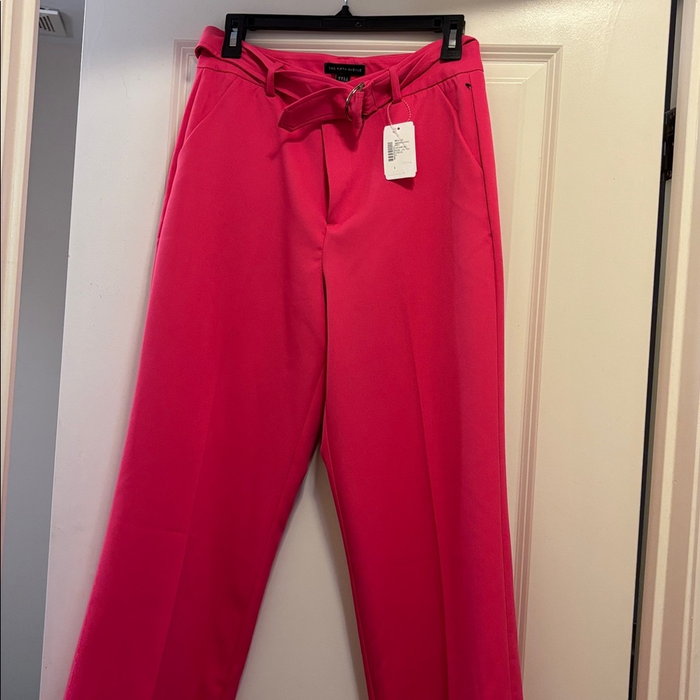 Stylish Saks Fifth Avenue Pink Women's Pants - Sz 6 NWT